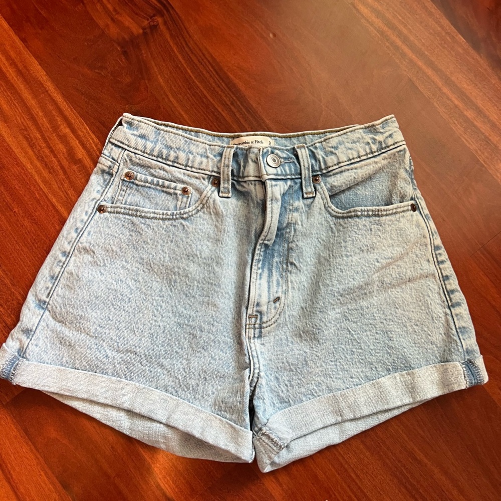 Abercrombie & Fitch Blue Jean Shorts High-Waisted Vintage